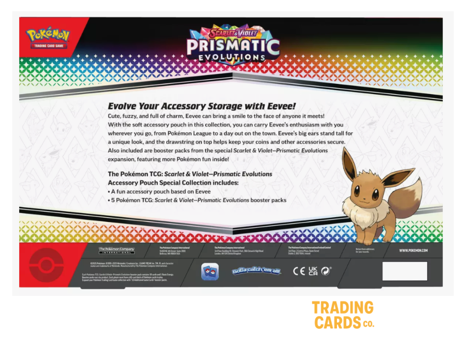 Pokemon TCG Prismatic Evolutions Accessory Pouch Special Collection Box Sealed