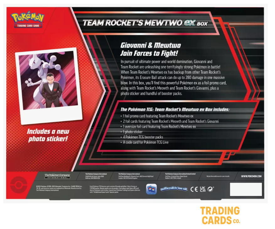 Pokemon Team Rocket's Mewtwo ex Box