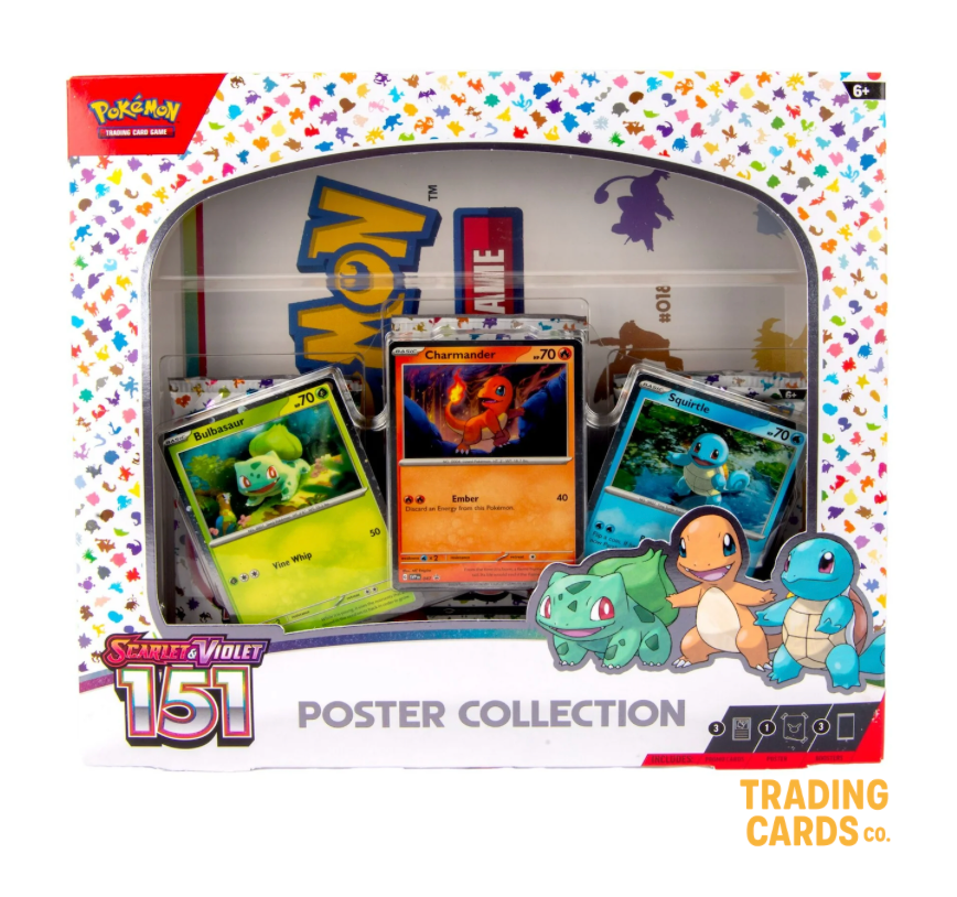 Pokemon Trading Card Games Scarlet & Violet 3.5 151 Poster Collection Box - 3 Pokemon TCG: Scarlet & Violet—151 booster packs