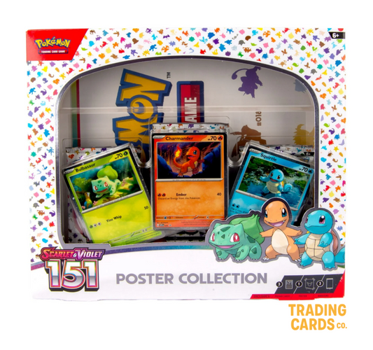 Pokemon Trading Card Games Scarlet & Violet 3.5 151 Poster Collection Box - 3 Pokemon TCG: Scarlet & Violet—151 booster packs